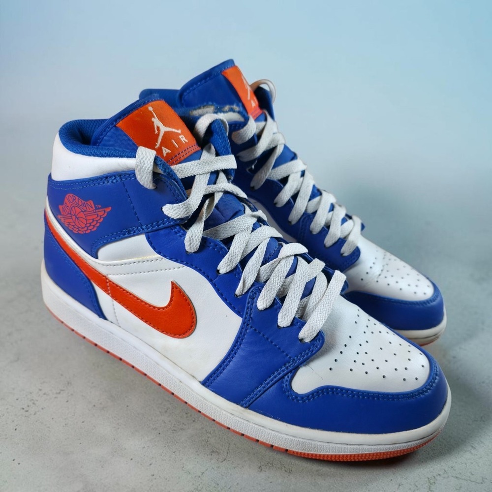 Air Jordan 1 Knicks Mens Size 9 Sneakers FD1029-400 Blue Orange Shoes